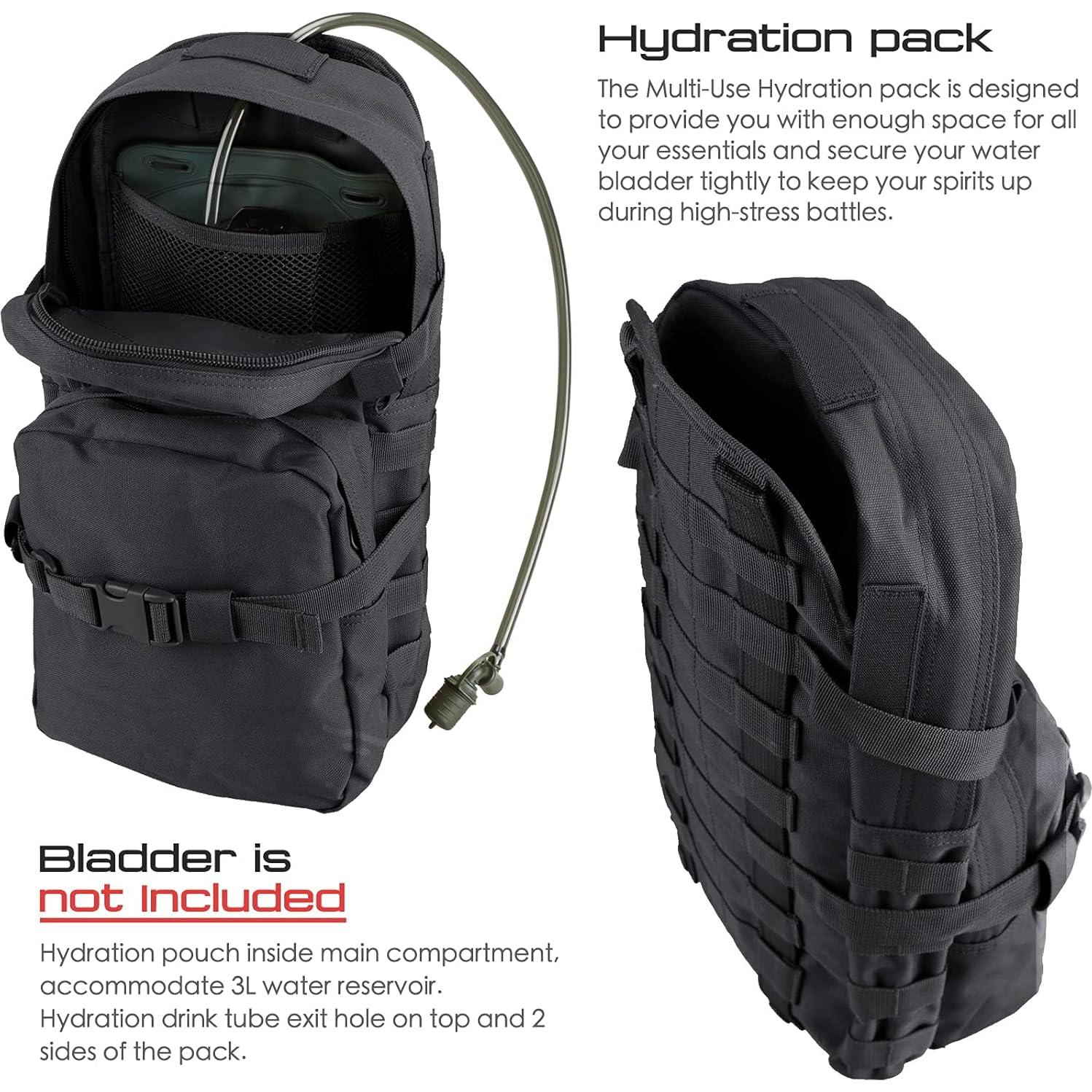 Mochila Táctica de Hidratación LIVANS 3L Nylon Impermeable