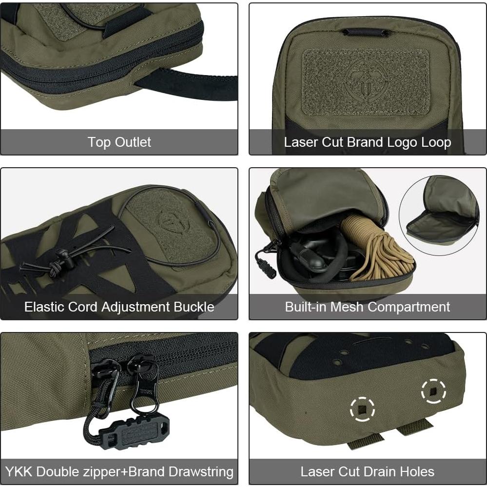 Bolsa de Hidratación Táctica TOPTACPRO 1L Nylon 500D MOLLE