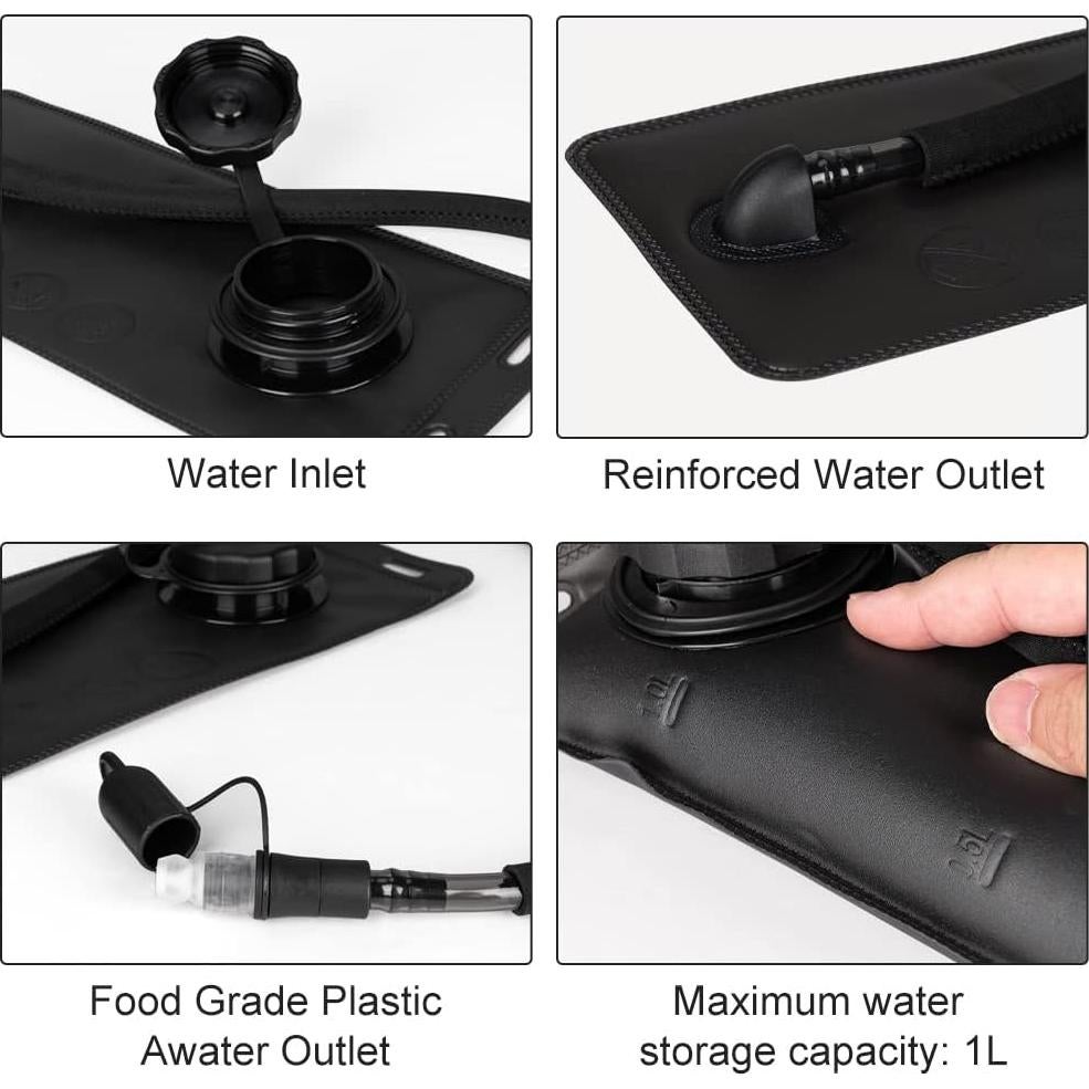 Bolsa de Hidratación Táctica TOPTACPRO 1L Nylon 500D MOLLE