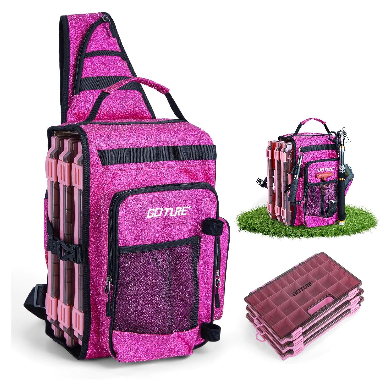 Bolsa Táctica Sling Goture 3700 Rosa Brillante para Pesca