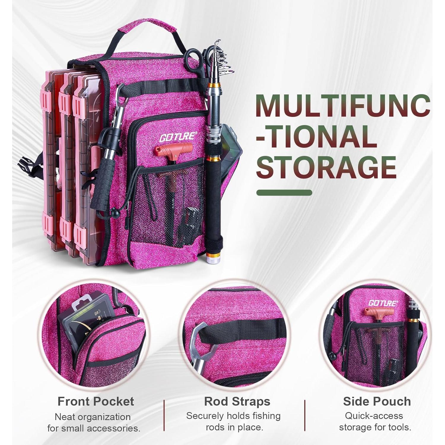 Bolsa Táctica Sling Goture 3700 Rosa Brillante para Pesca