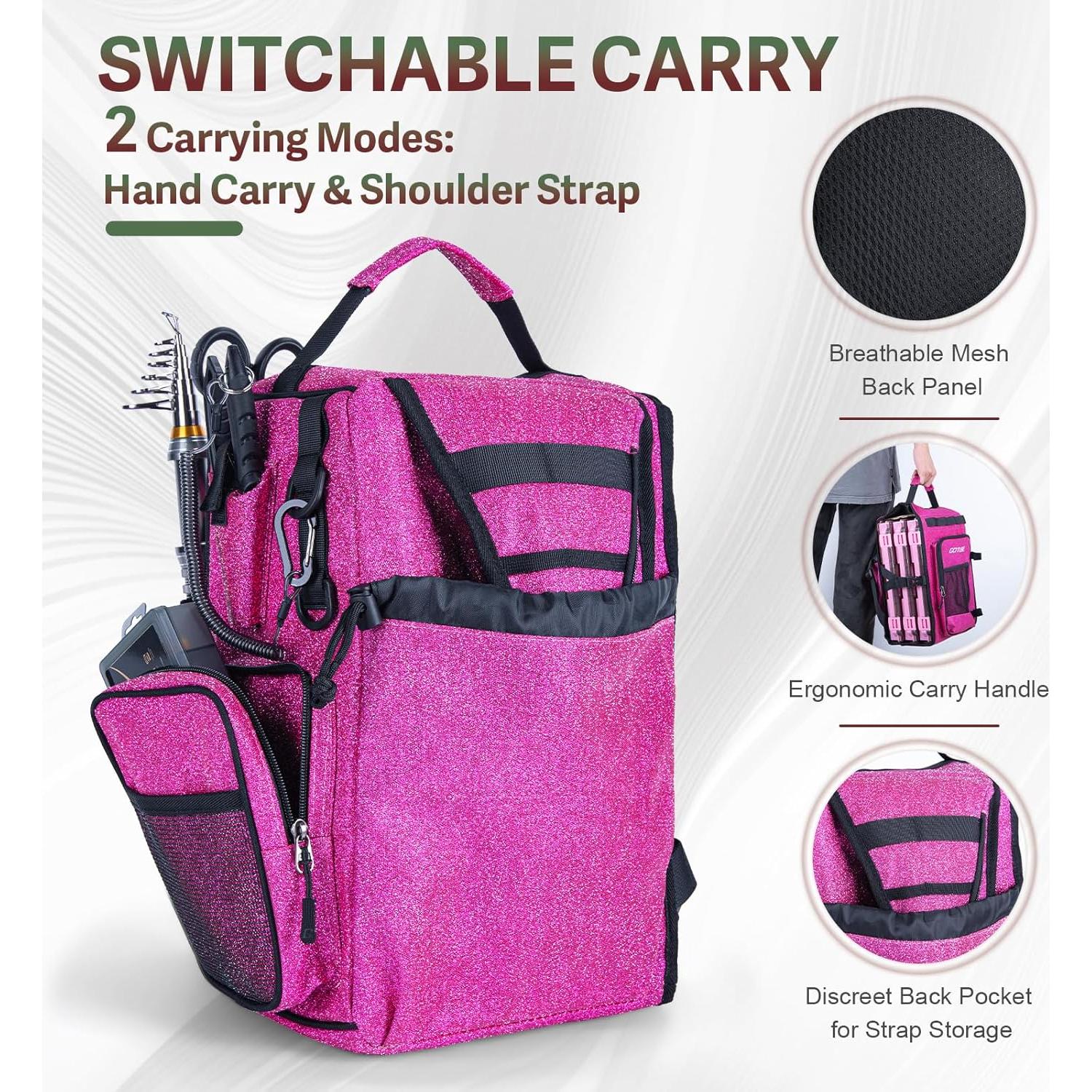 Bolsa Táctica Sling Goture 3700 Rosa Brillante para Pesca