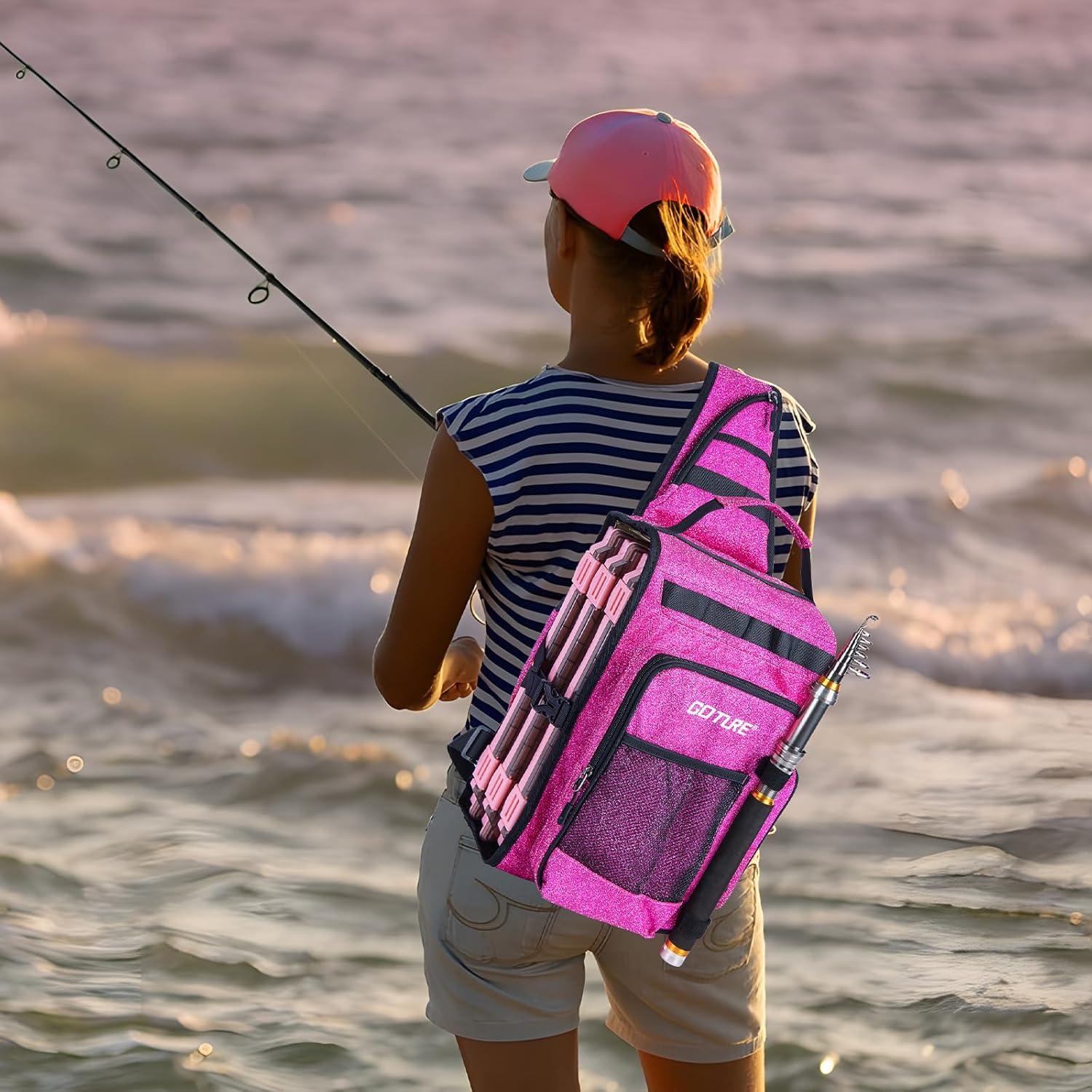Bolsa Táctica Sling Goture 3700 Rosa Brillante para Pesca