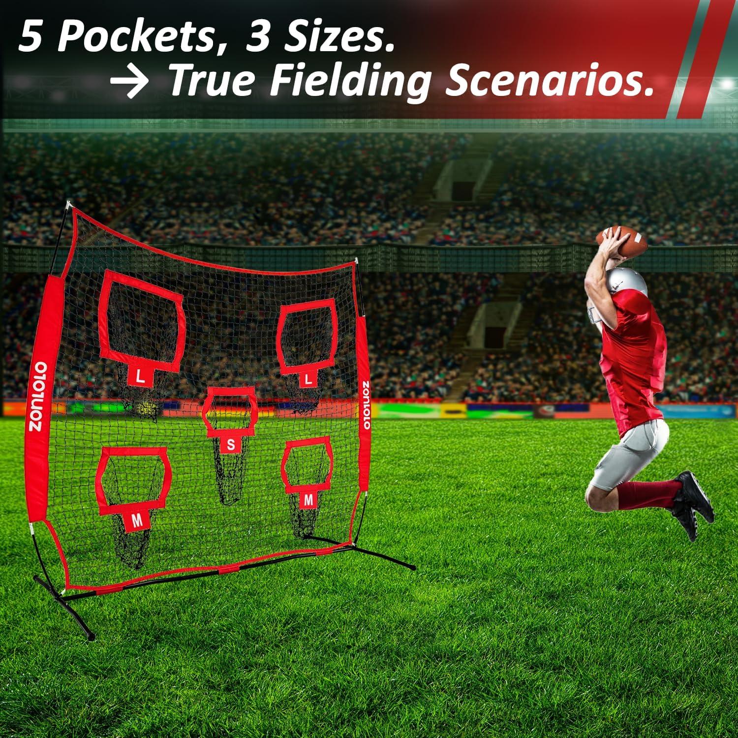 Red de Lanzamiento de Fútbol Zonlolo 2.13x2.13m con 5 Objetivos