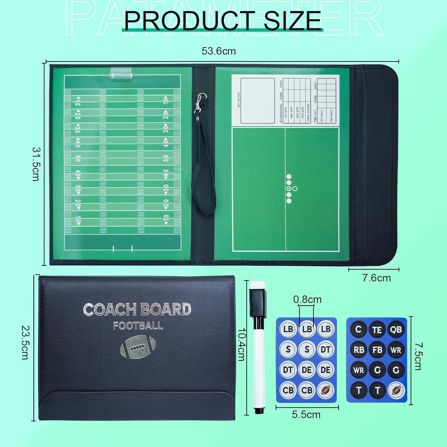 Pizarra Táctica Doble Cara Pure Vie para Fútbol y Rugby 33.5x25.5cm