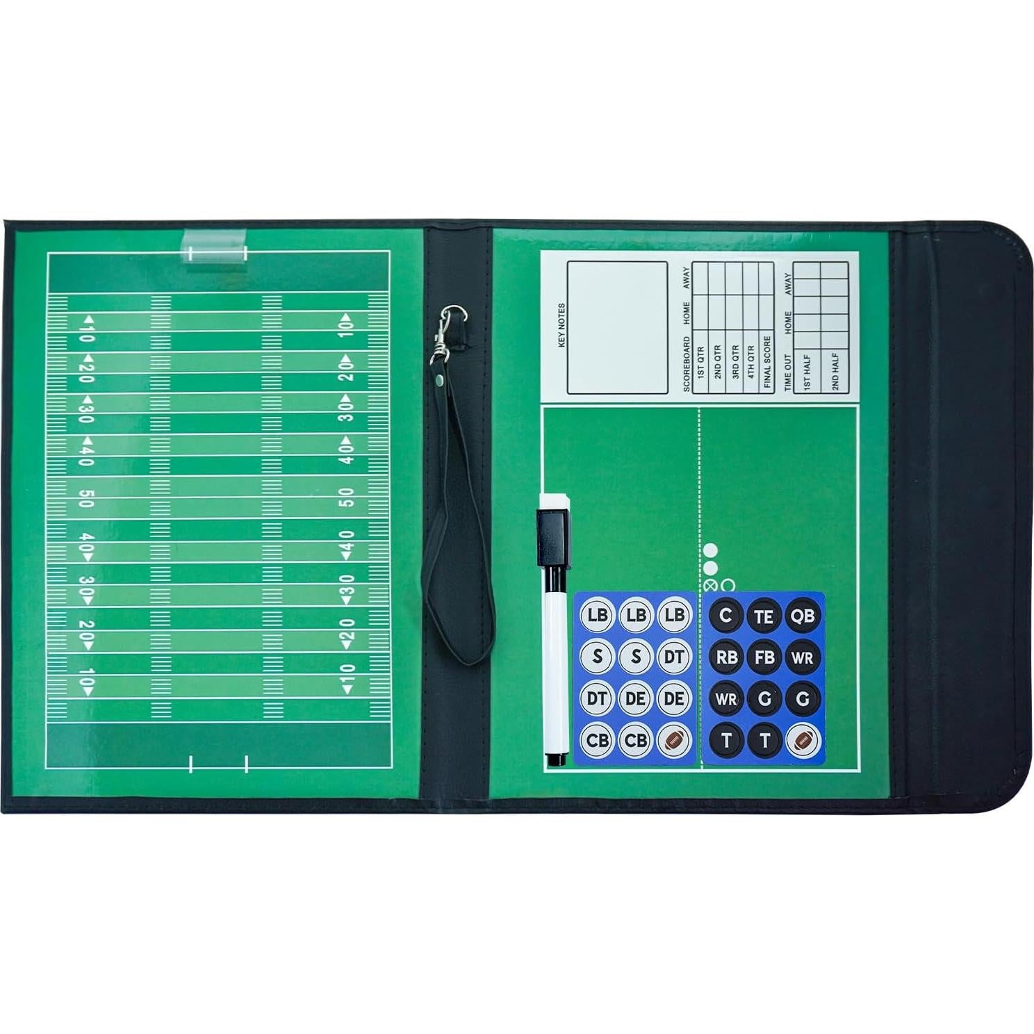 Pizarra Táctica Doble Cara Pure Vie para Fútbol y Rugby 33.5x25.5cm