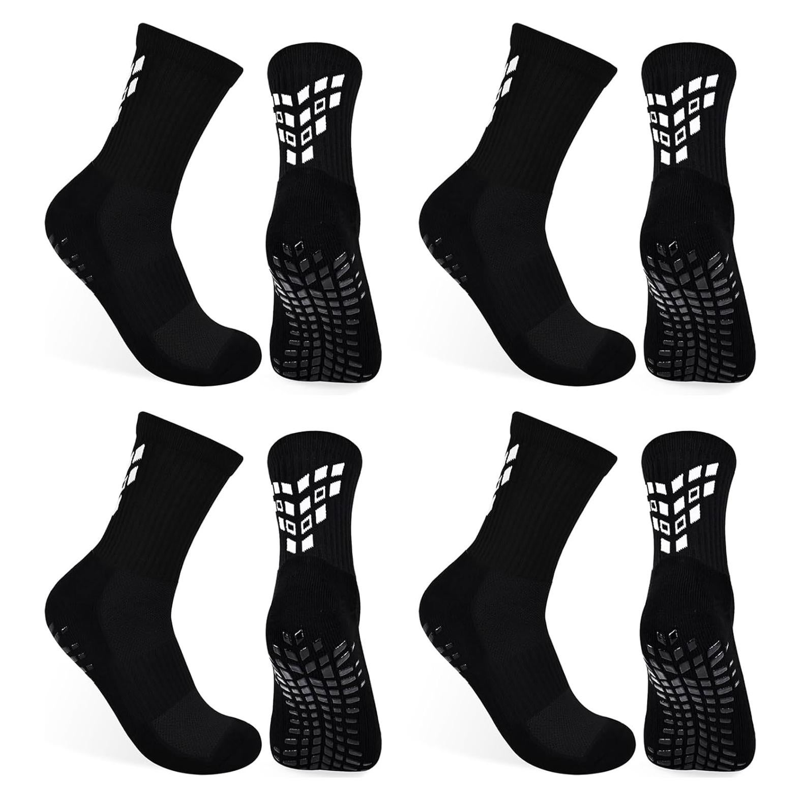 Calcetines Antideslizantes GOGOGOAL 4 Pares Unisex - Negro