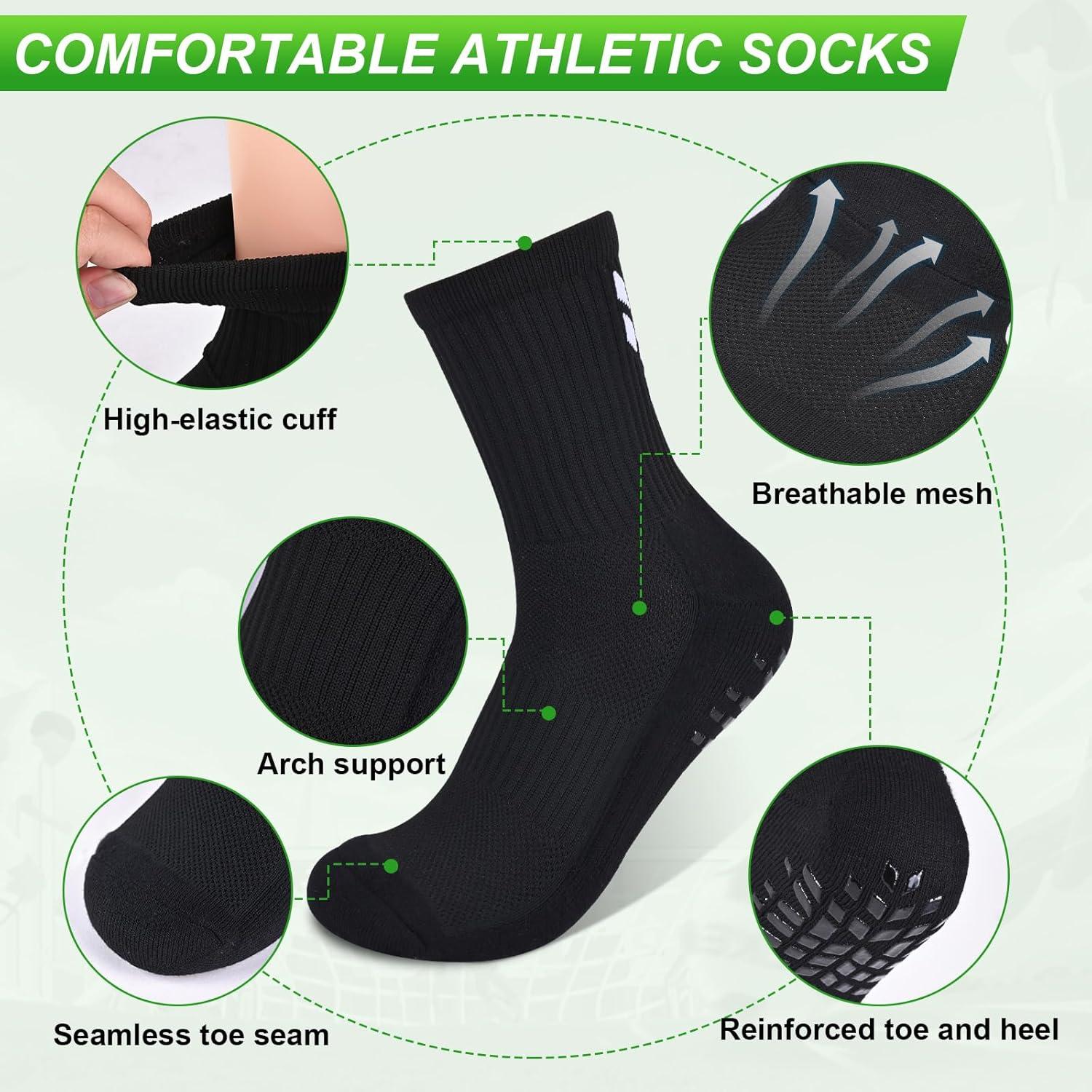Calcetines Antideslizantes GOGOGOAL 4 Pares Unisex - Negro