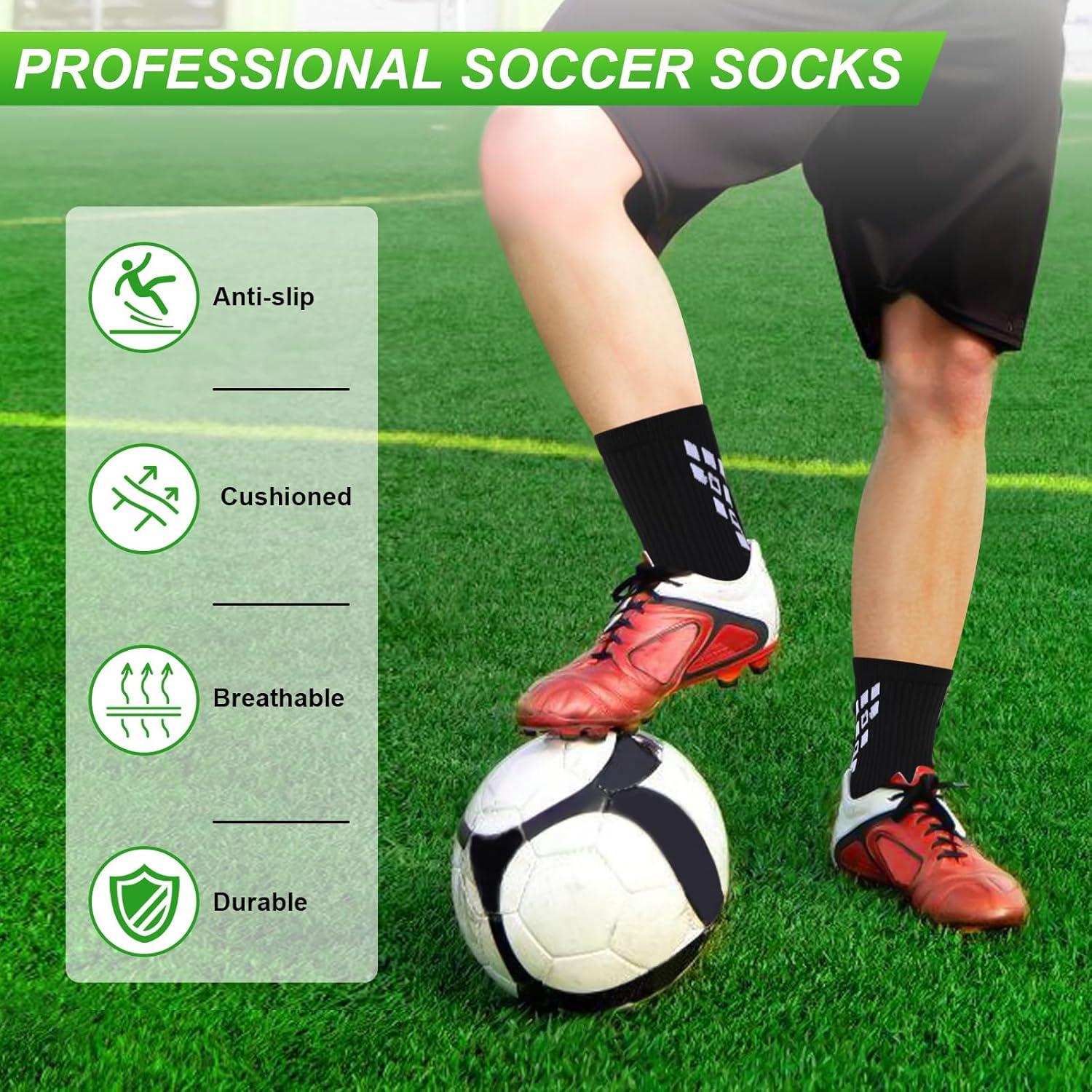 Calcetines Antideslizantes GOGOGOAL 4 Pares Unisex - Negro