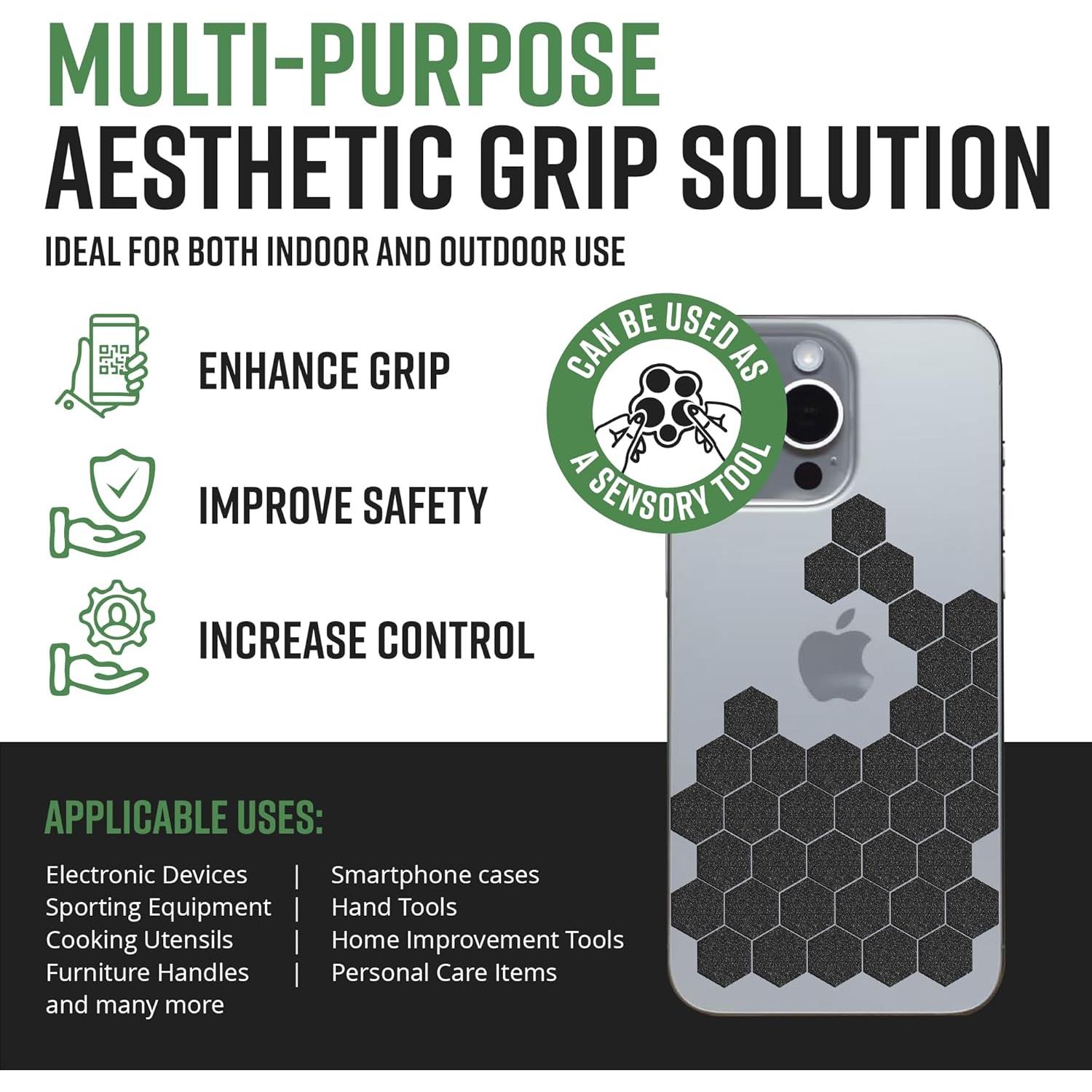 Cinta de Agarre Antideslizante Dragon Grips 84 Piezas Negra