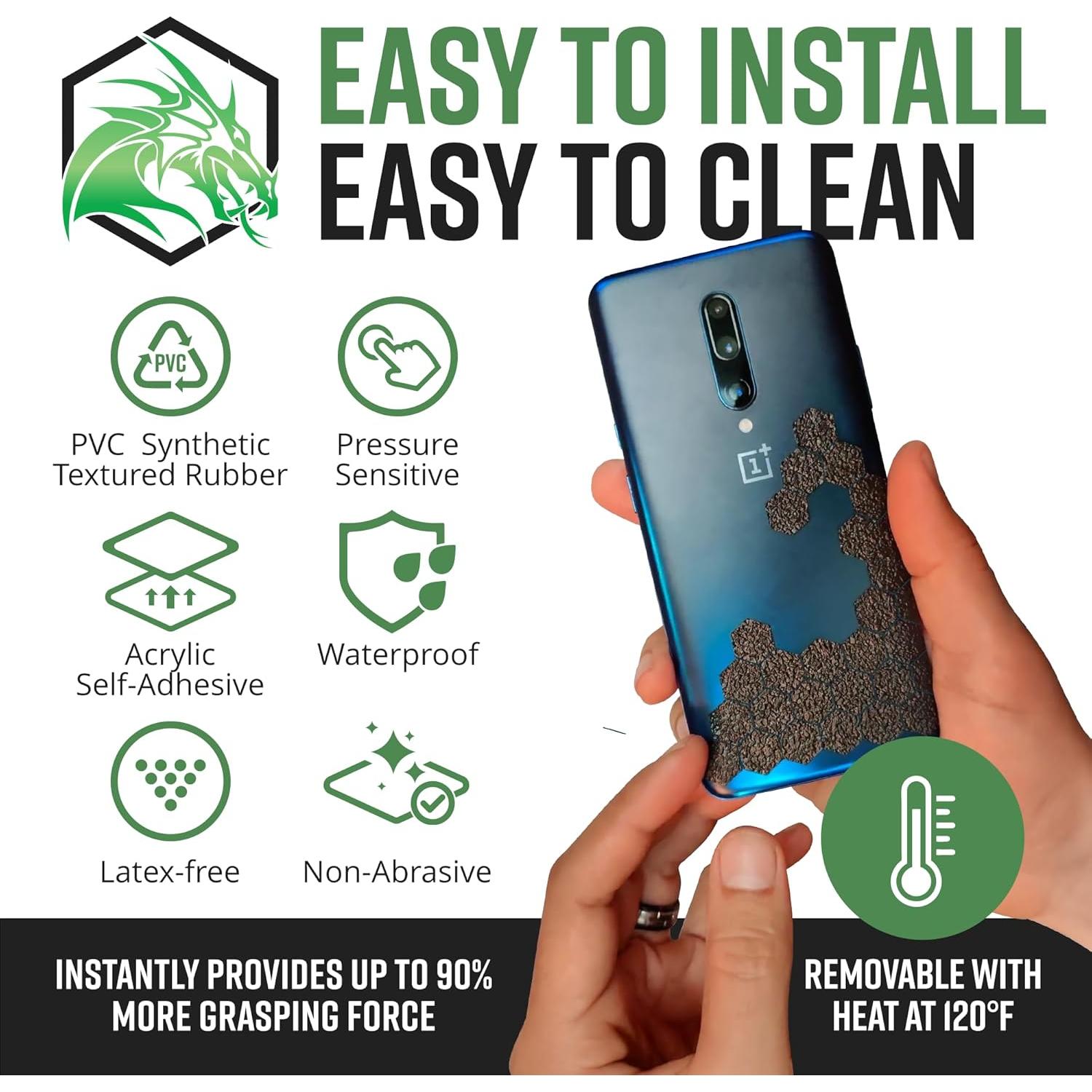 Cinta de Agarre Antideslizante Dragon Grips 84 Piezas Negra