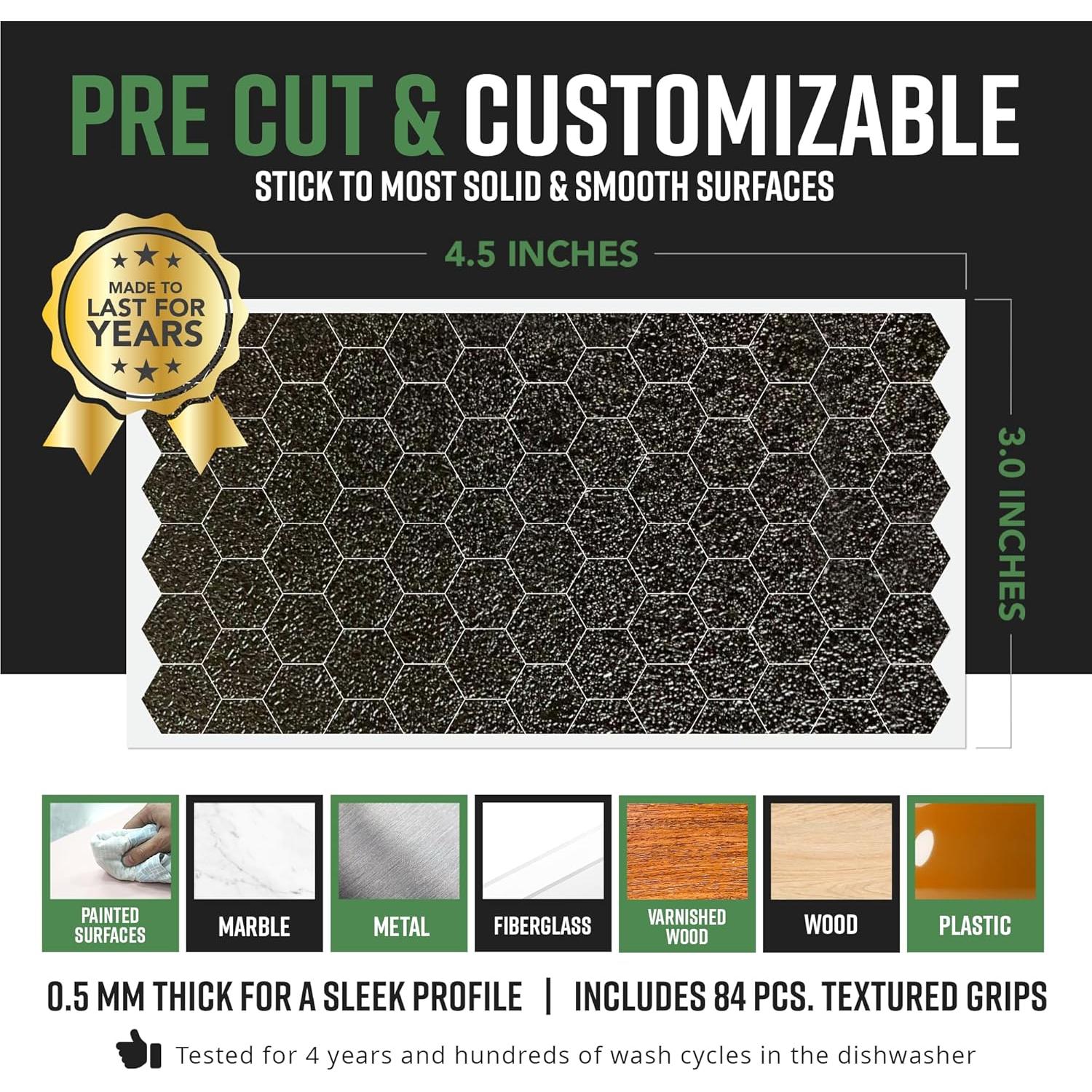 Cinta de Agarre Antideslizante Dragon Grips 84 Piezas Negra