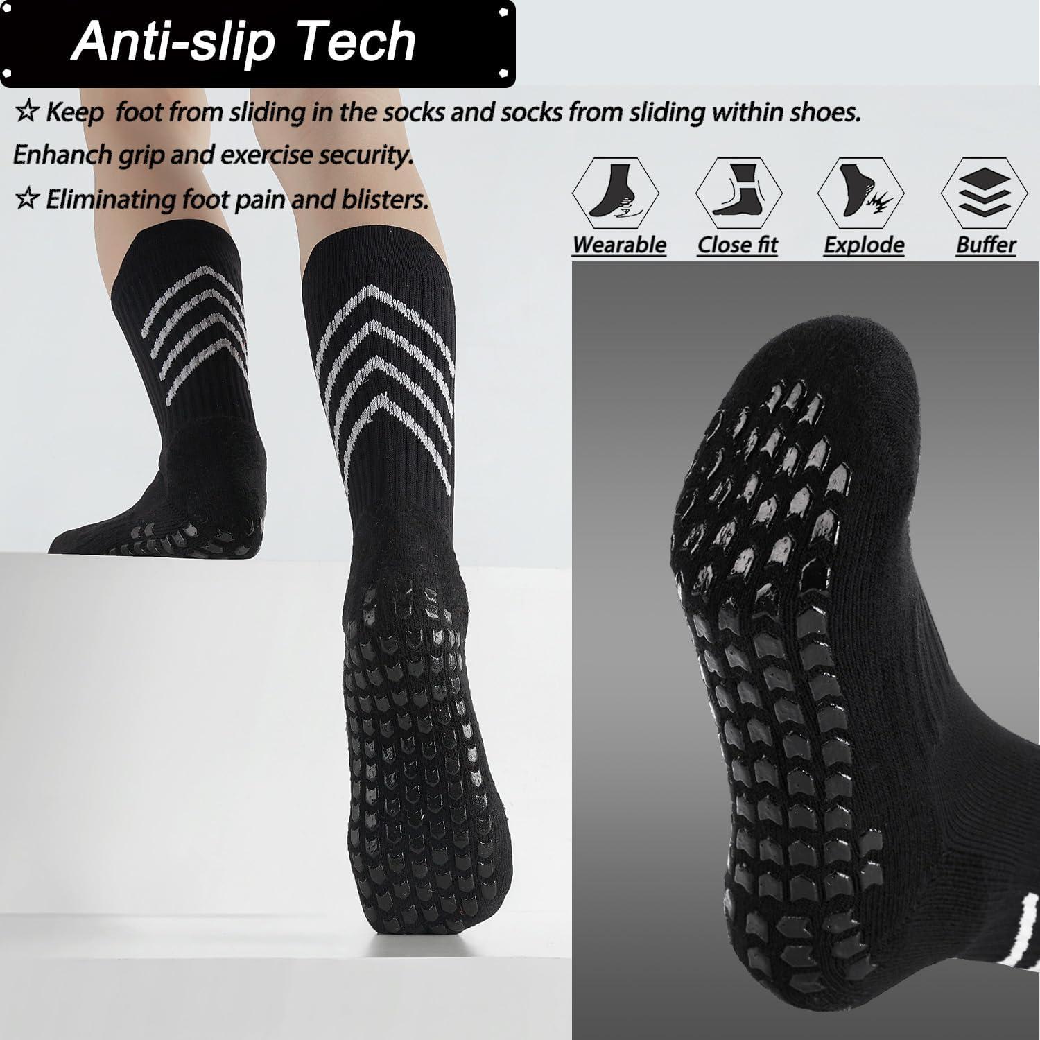 Calcetines deportivos antideslizantes para niños - 4 pares