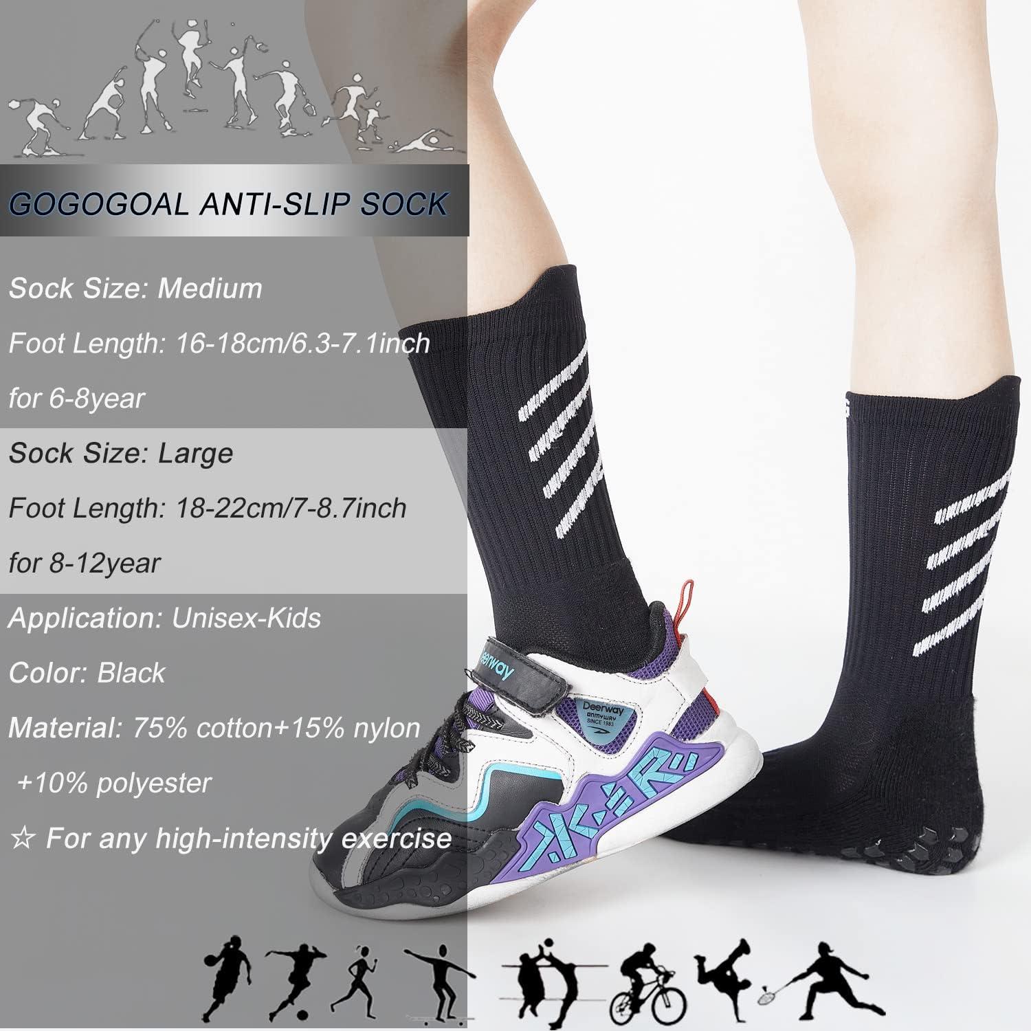 Calcetines deportivos antideslizantes para niños - 4 pares