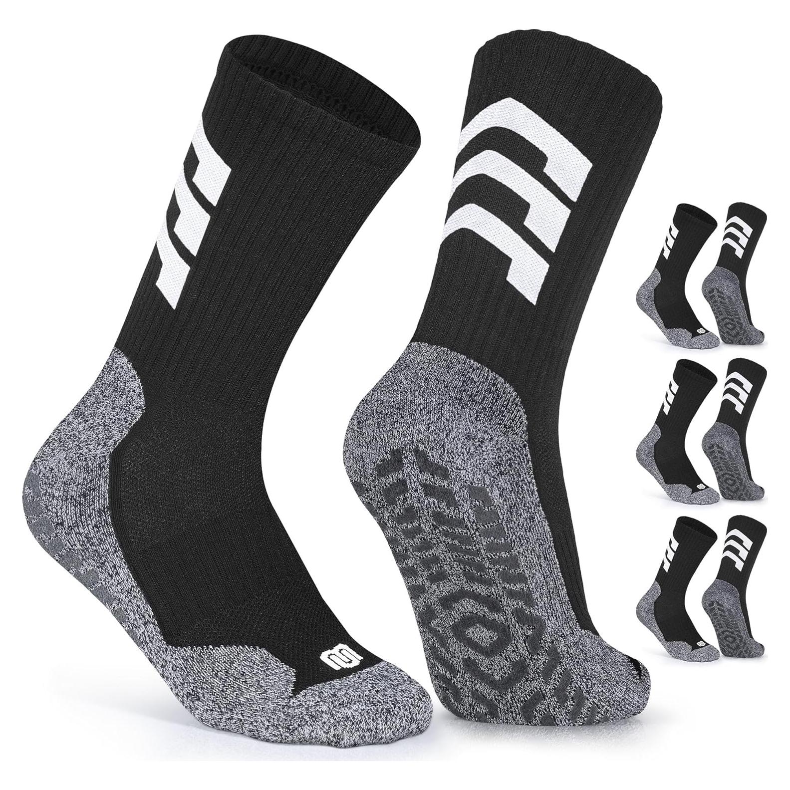 Calcetines de Fútbol CLOSEMATE para Hombre, Antideslizantes, 3 Pares