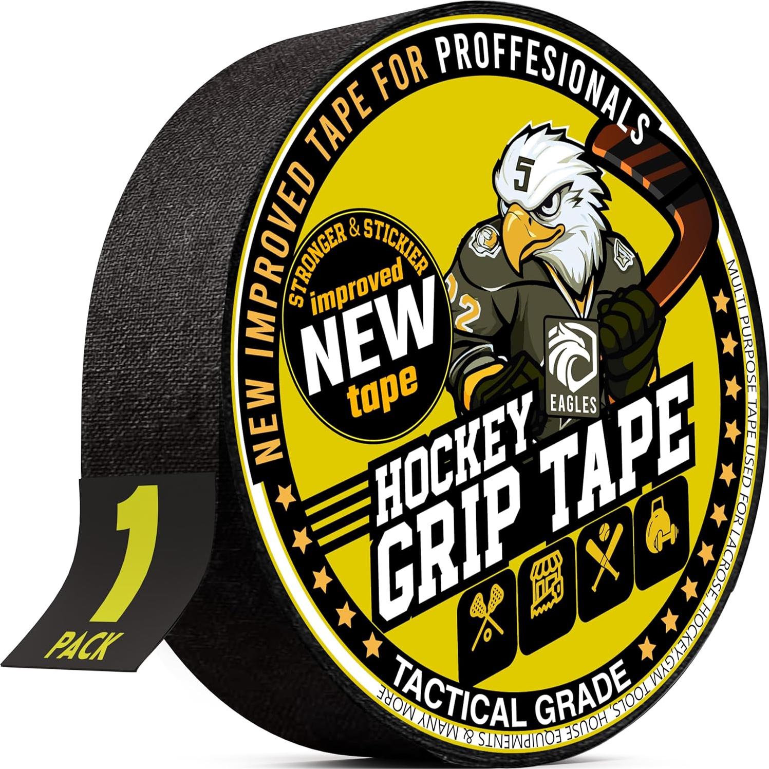 Cinta de Hockey EAGLES 20.12m Algodón Negro Resistente al Agua