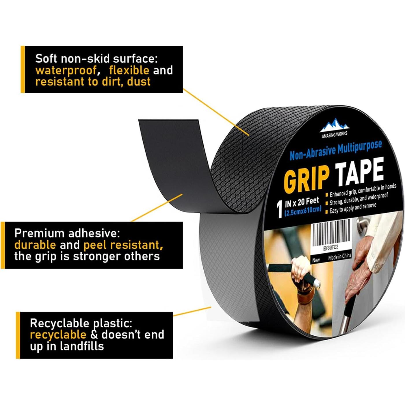 Cinta de agarre de goma Amazing Works 2.54 cm x 6.1 m antideslizante
