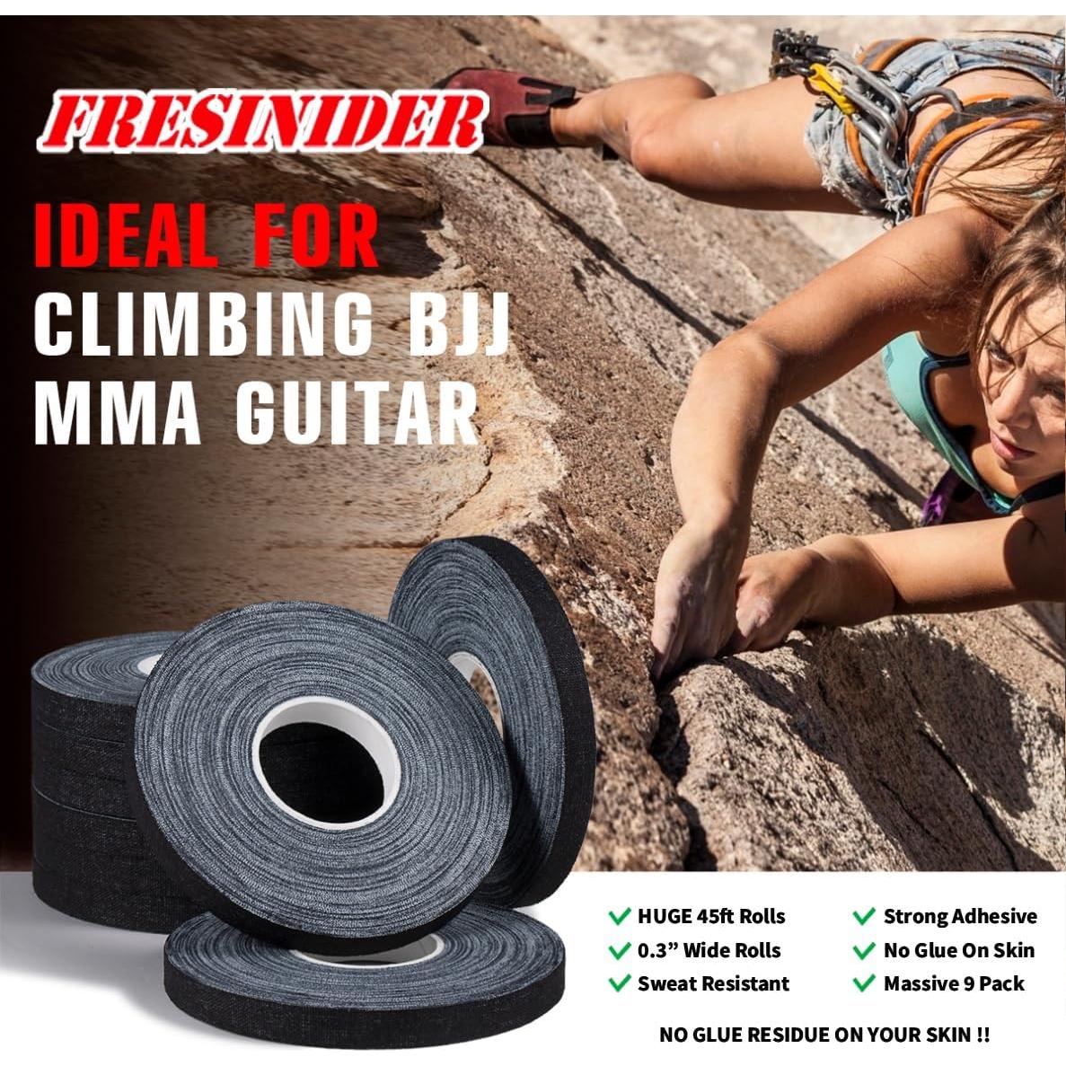 Cinta para Dedos Fresinider 9 Rollos 0.76 cm x 13.72 m Negra