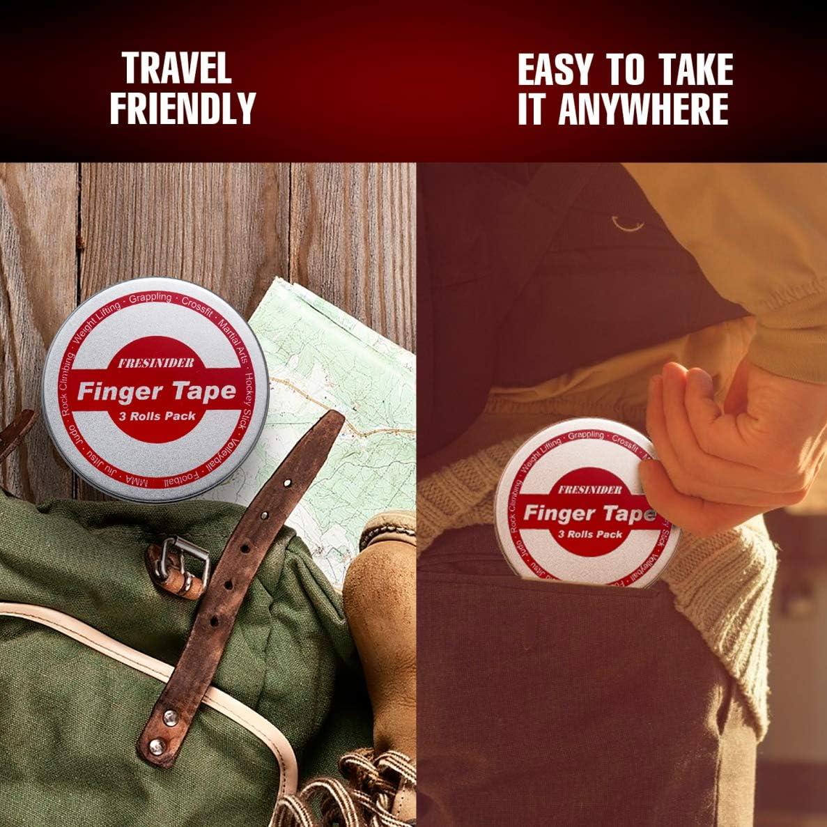 Cinta para Dedos Fresinider 9 Rollos 0.76 cm x 13.72 m Negra