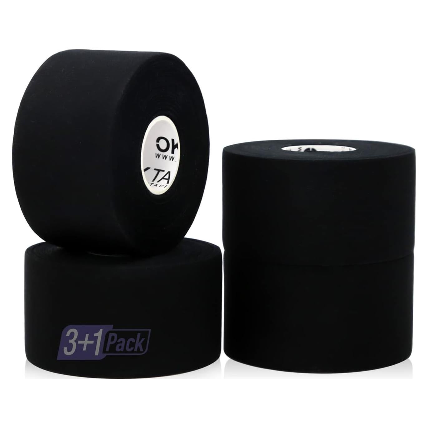 Cinta Atlética CINTA OK Negra 3.81cm x 13.72m - 4 Rollos