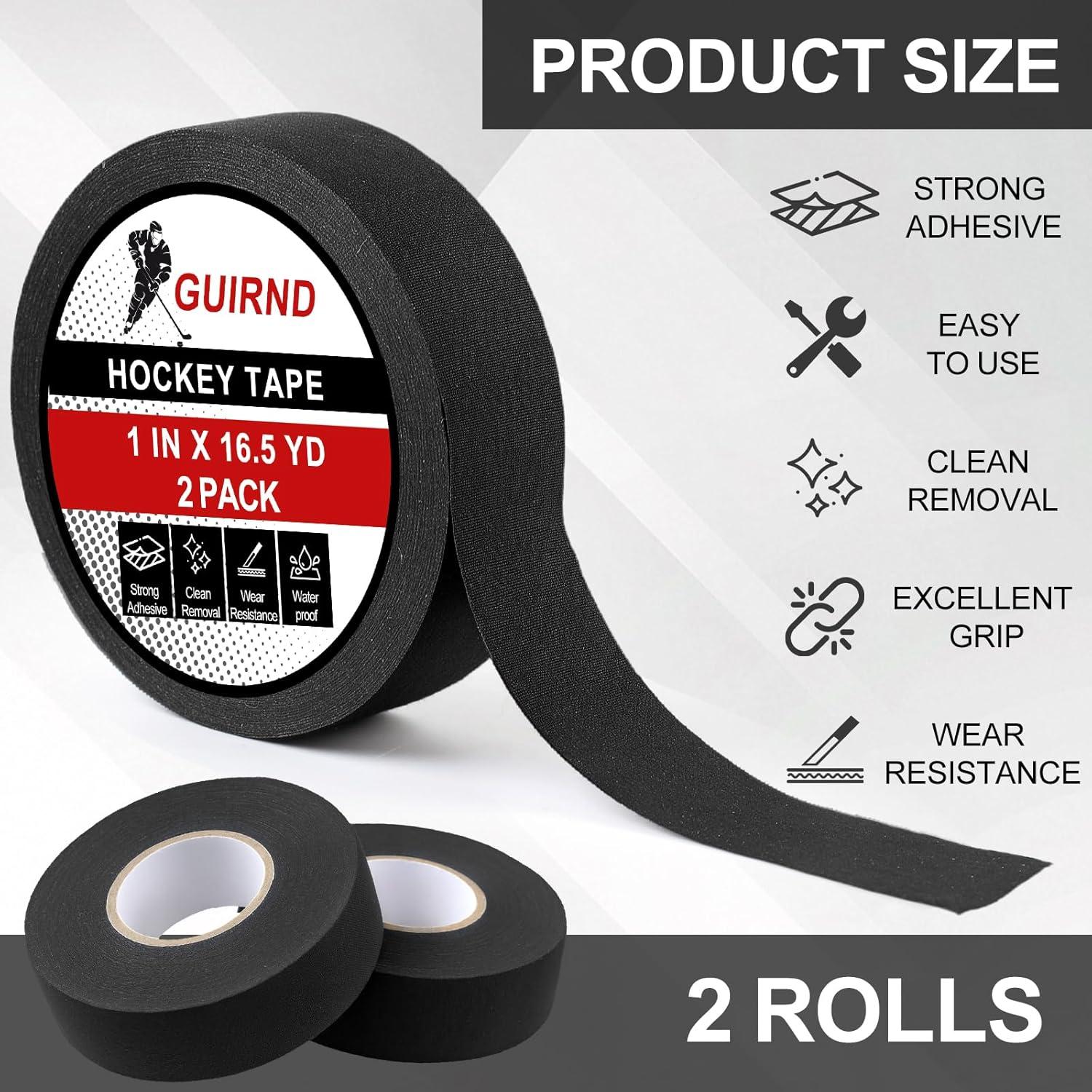 Cinta de Hockey Guirnd, 2 Rollos 2.5 cm x 15 m, Negra