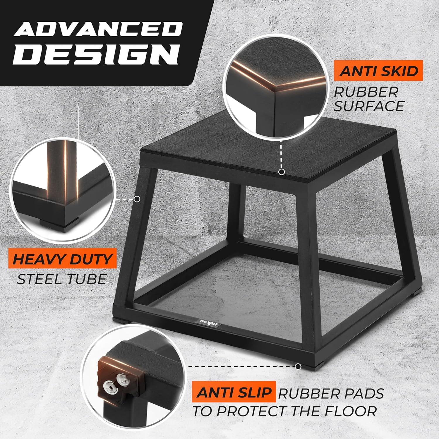 Caja Pliométrica de Acero Yes4All 30.48cm 250kg Preensamblada