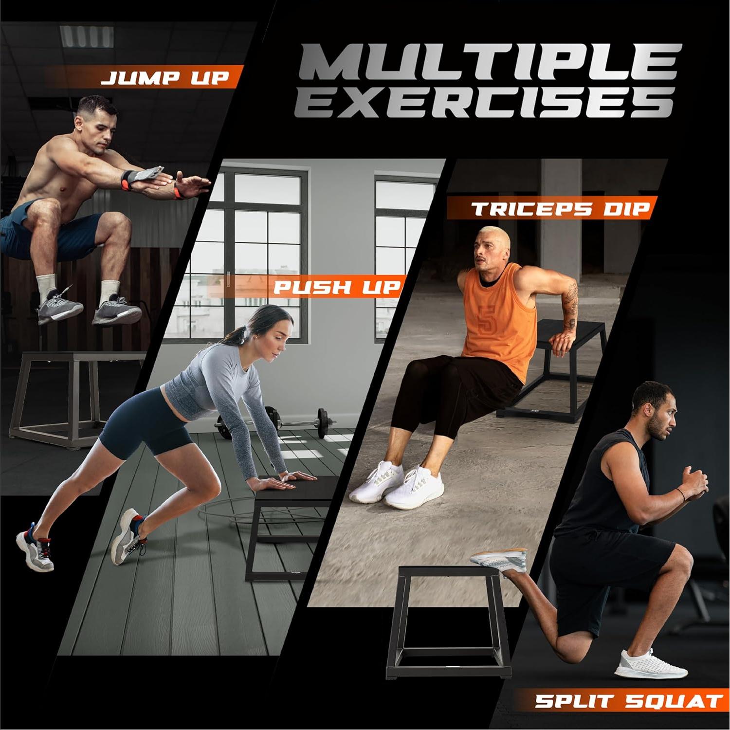 Caja Pliométrica de Acero Yes4All 30.48cm 250kg Preensamblada