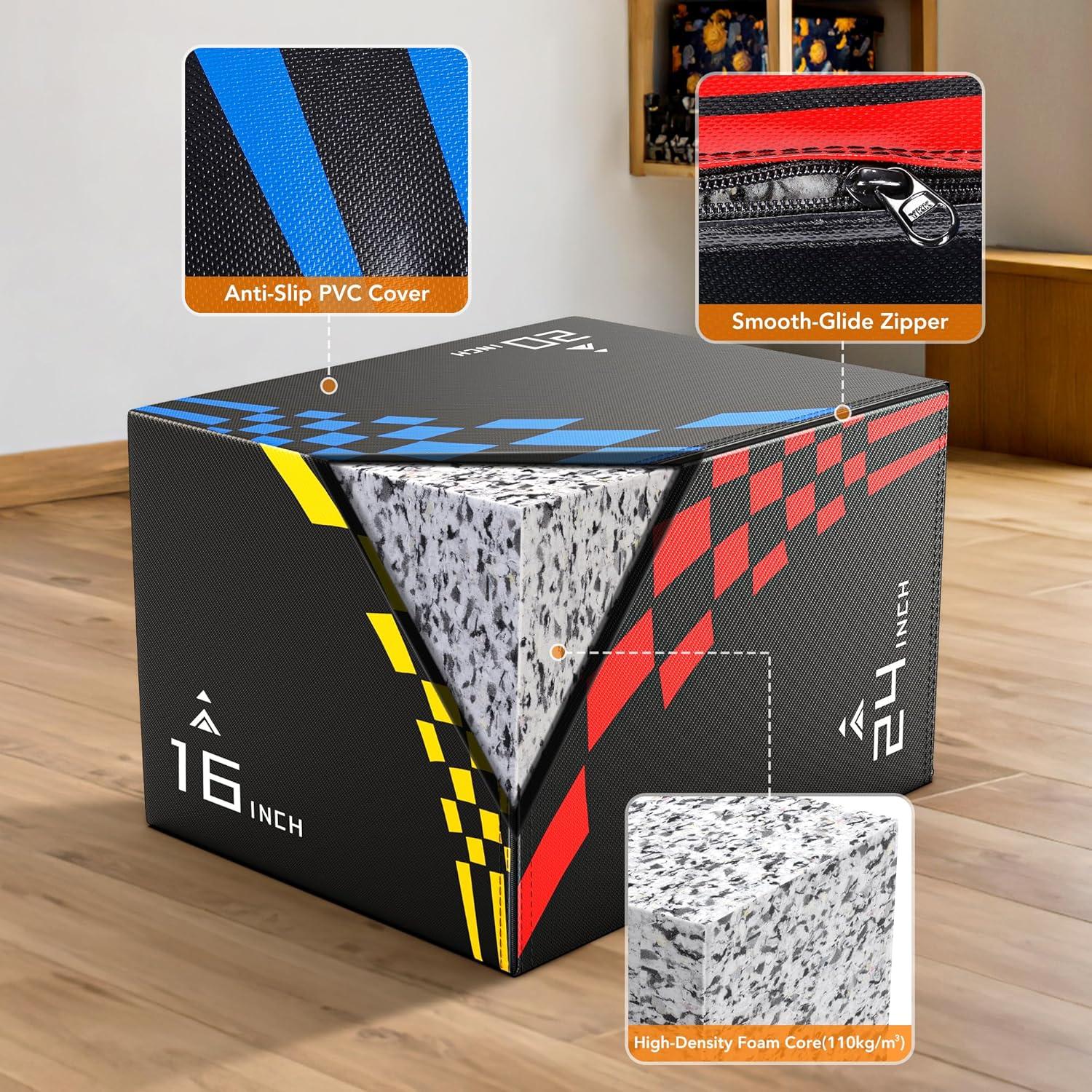 Caja de Salto Plyo GIKPAL 3 Alturas Ajustables 61 cm