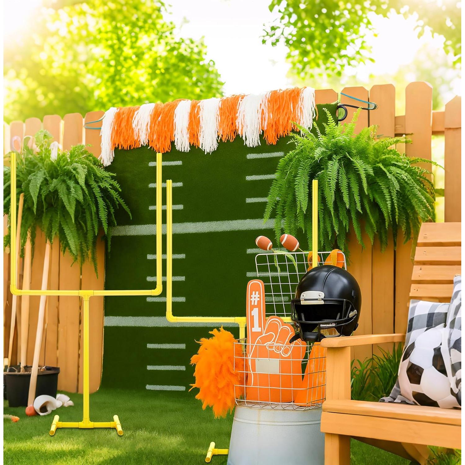 Centro de Mesa de Fútbol VioraWhite 120x60 cm Amarillo - 2 Pcs