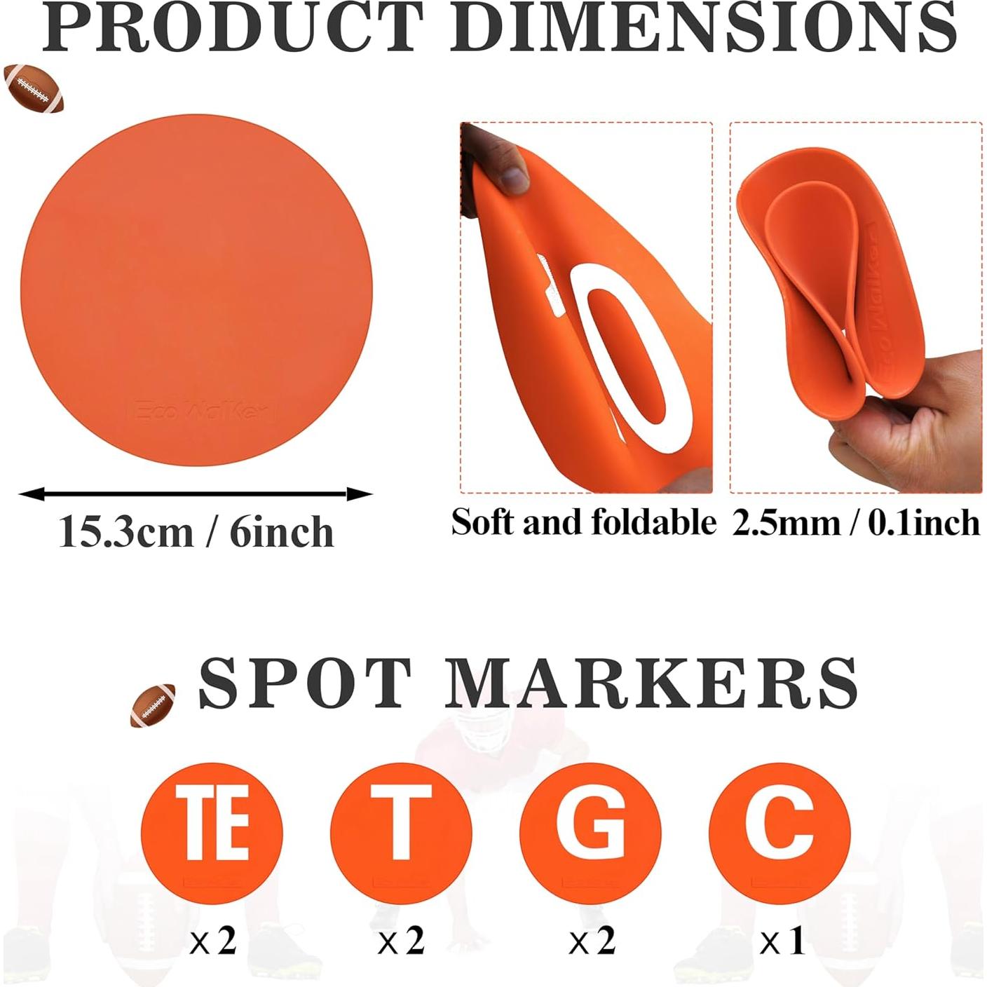 Marcadores de Fútbol Eco Walker para Entrenamiento Táctico 15cm