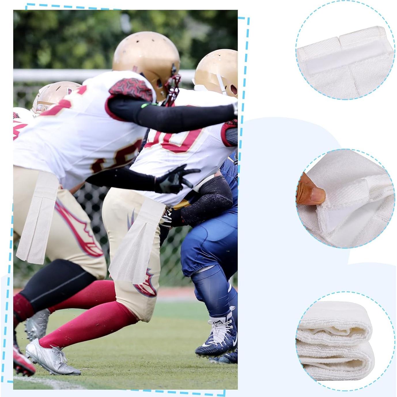 Toalla de Fútbol Qchengsan Blanca de Algodón 45x10.5 cm