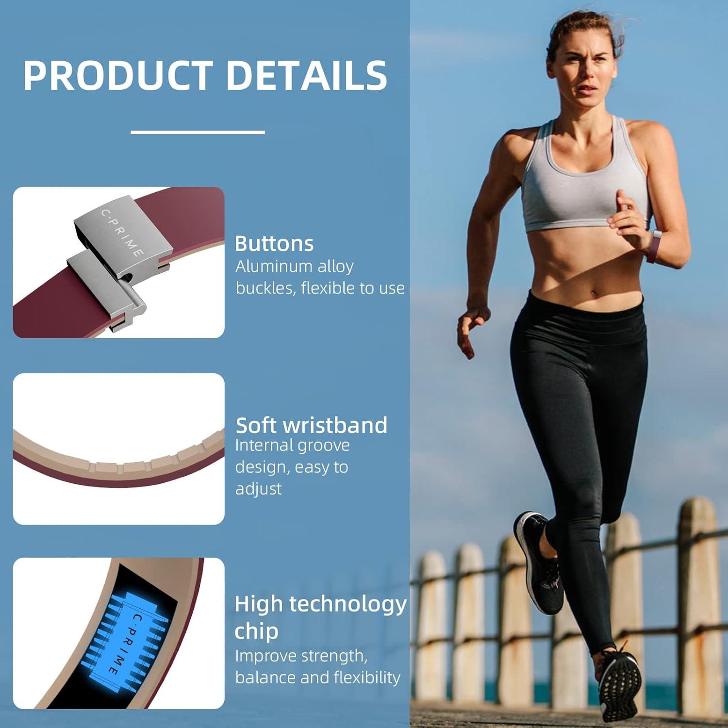 Pulsera de Equilibrio Deportiva cPRIME NEO para Mujeres - Vino Tinto