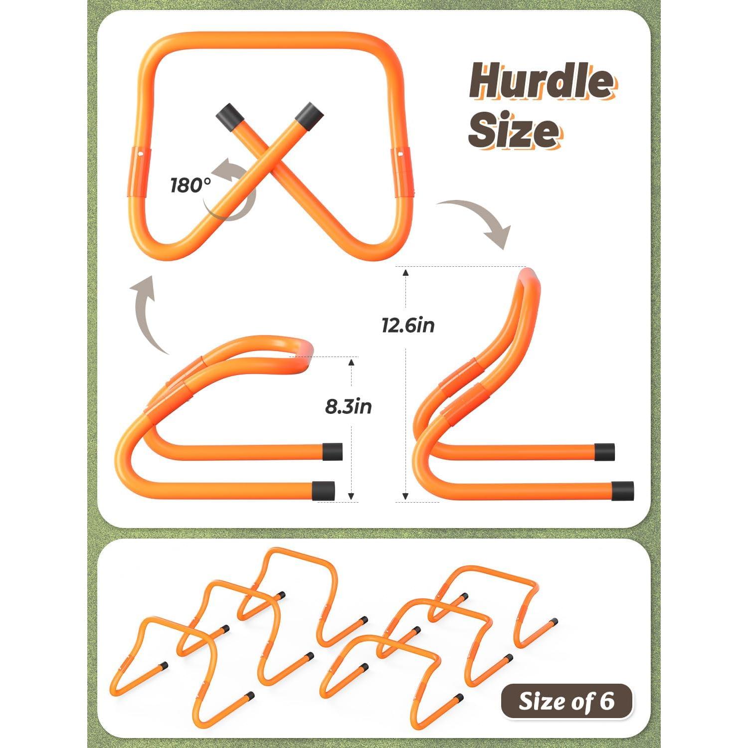 Vallas de Agilidad GHB 10 Pack Ajustables para Entrenamiento