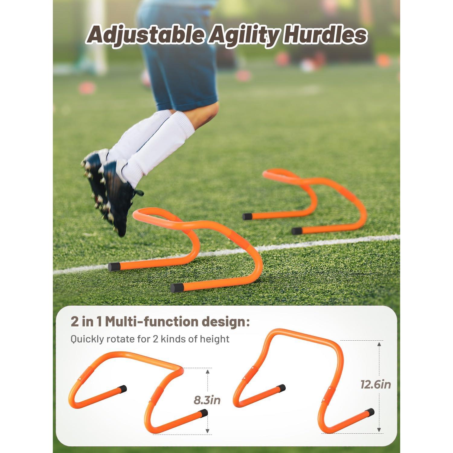 Vallas de Agilidad GHB 10 Pack Ajustables para Entrenamiento