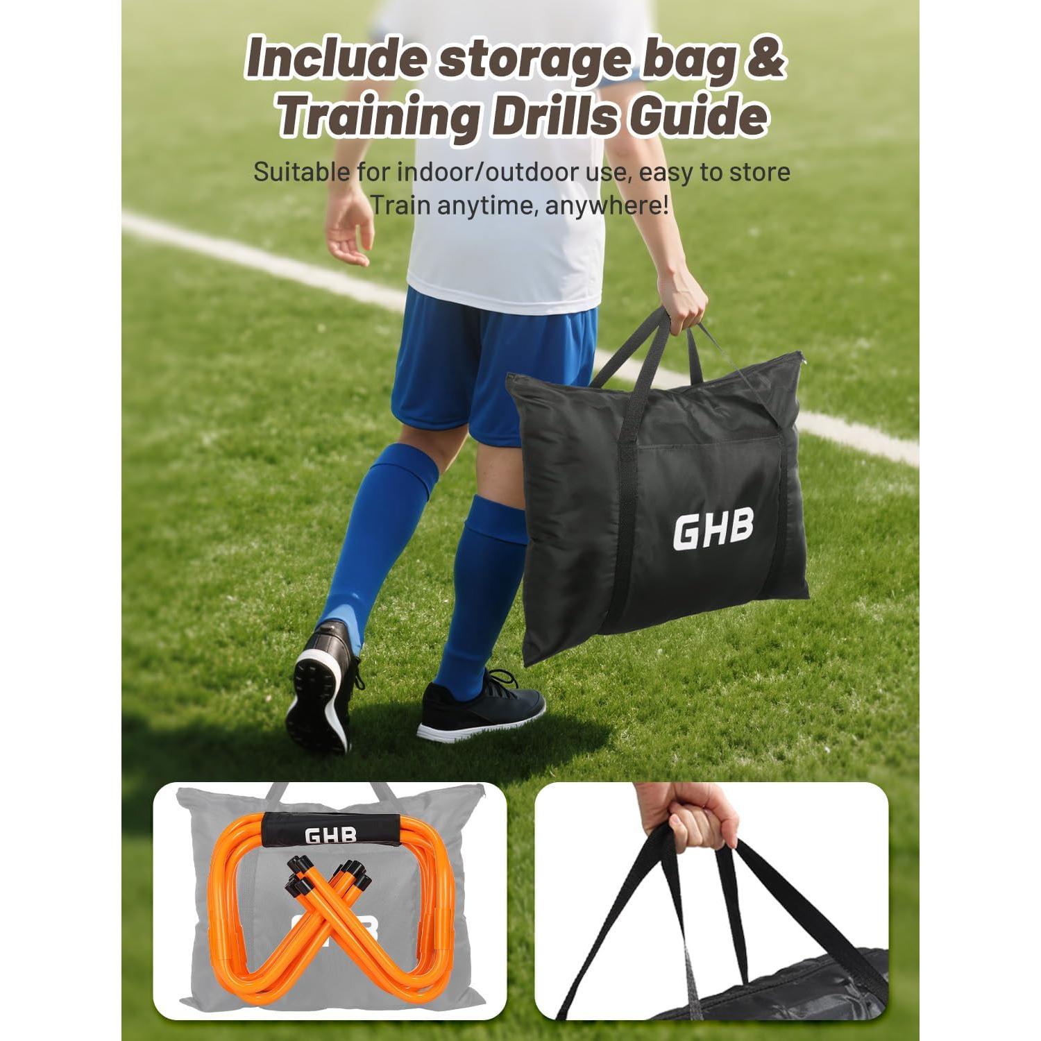 Vallas de Agilidad GHB 10 Pack Ajustables para Entrenamiento