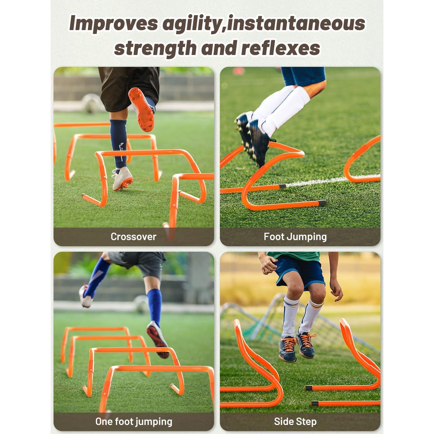 Vallas de Agilidad GHB 10 Pack Ajustables para Entrenamiento