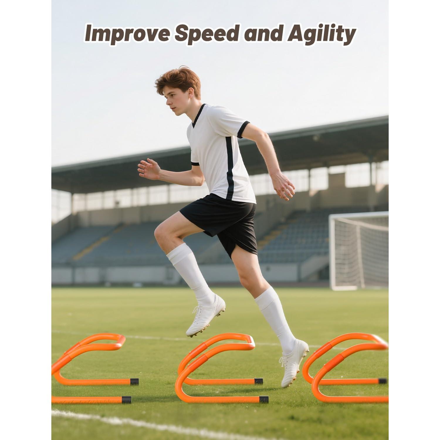 Vallas de Agilidad GHB 10 Pack Ajustables para Entrenamiento