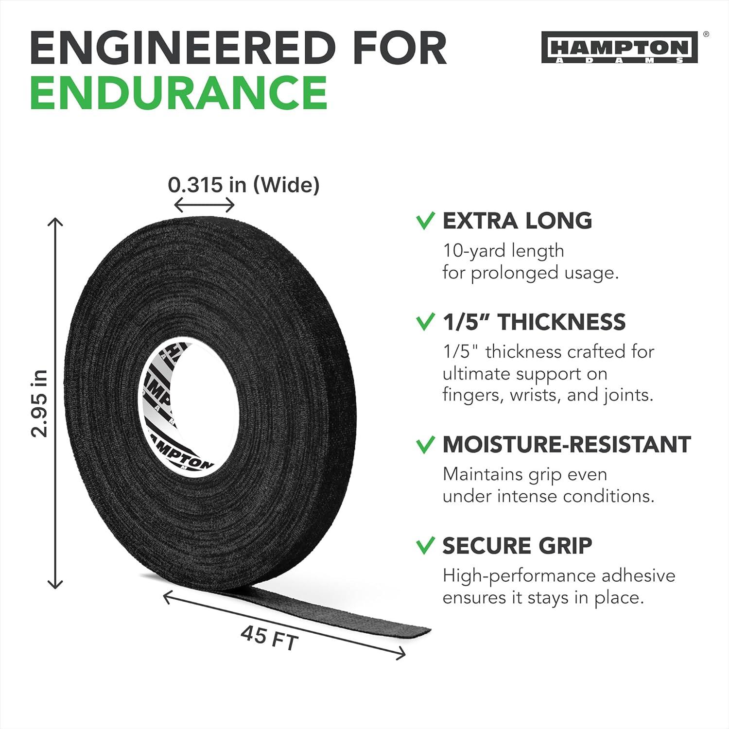 Cinta para Dedos Profesional Hampton Adams - Paquete de 8 Rollos