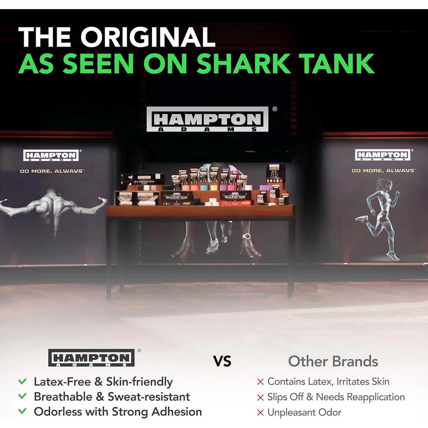 Cinta para Dedos Profesional Hampton Adams - Paquete de 8 Rollos