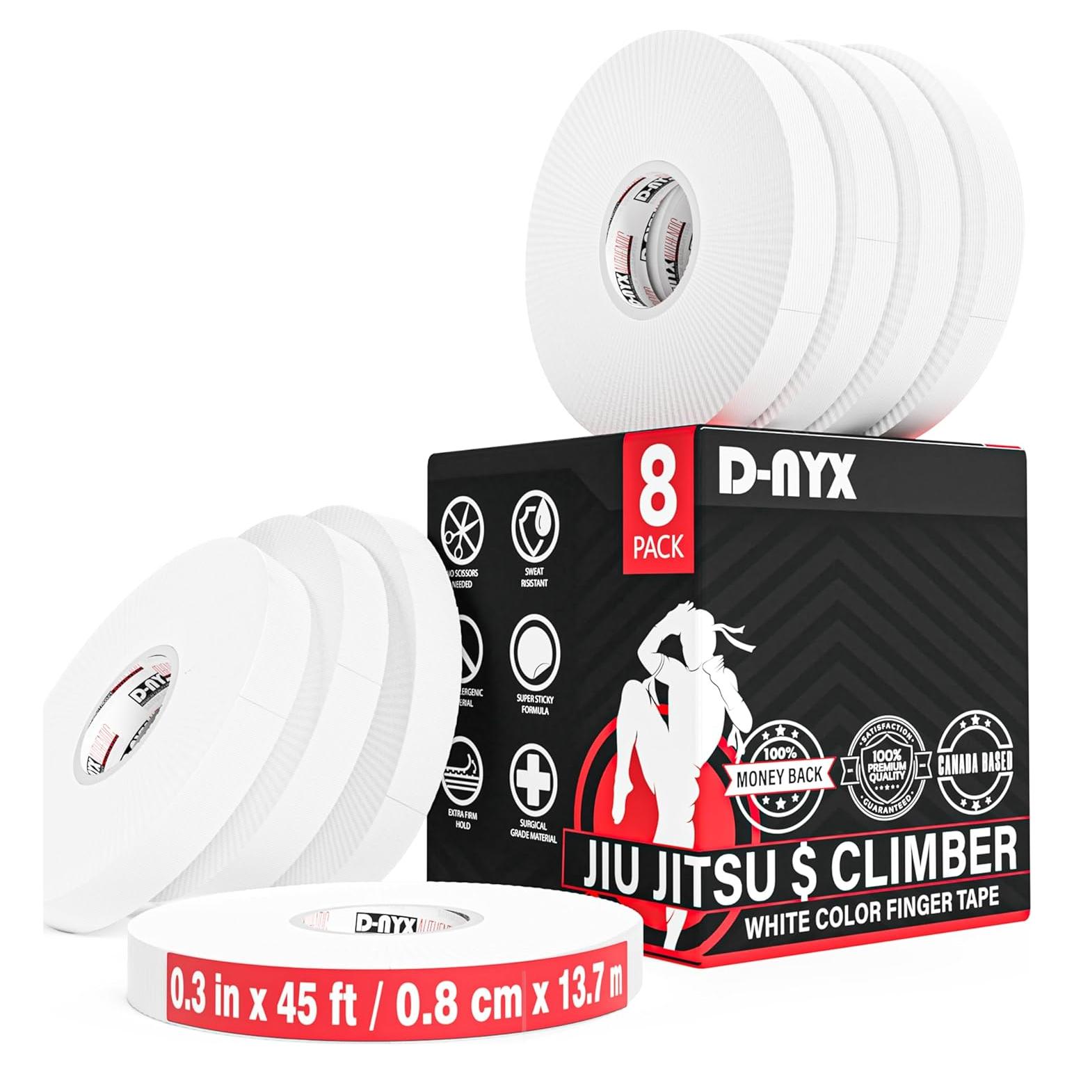 Cinta deportiva para dedos D-NYX 0.76 cm blanca - Protección BJJ