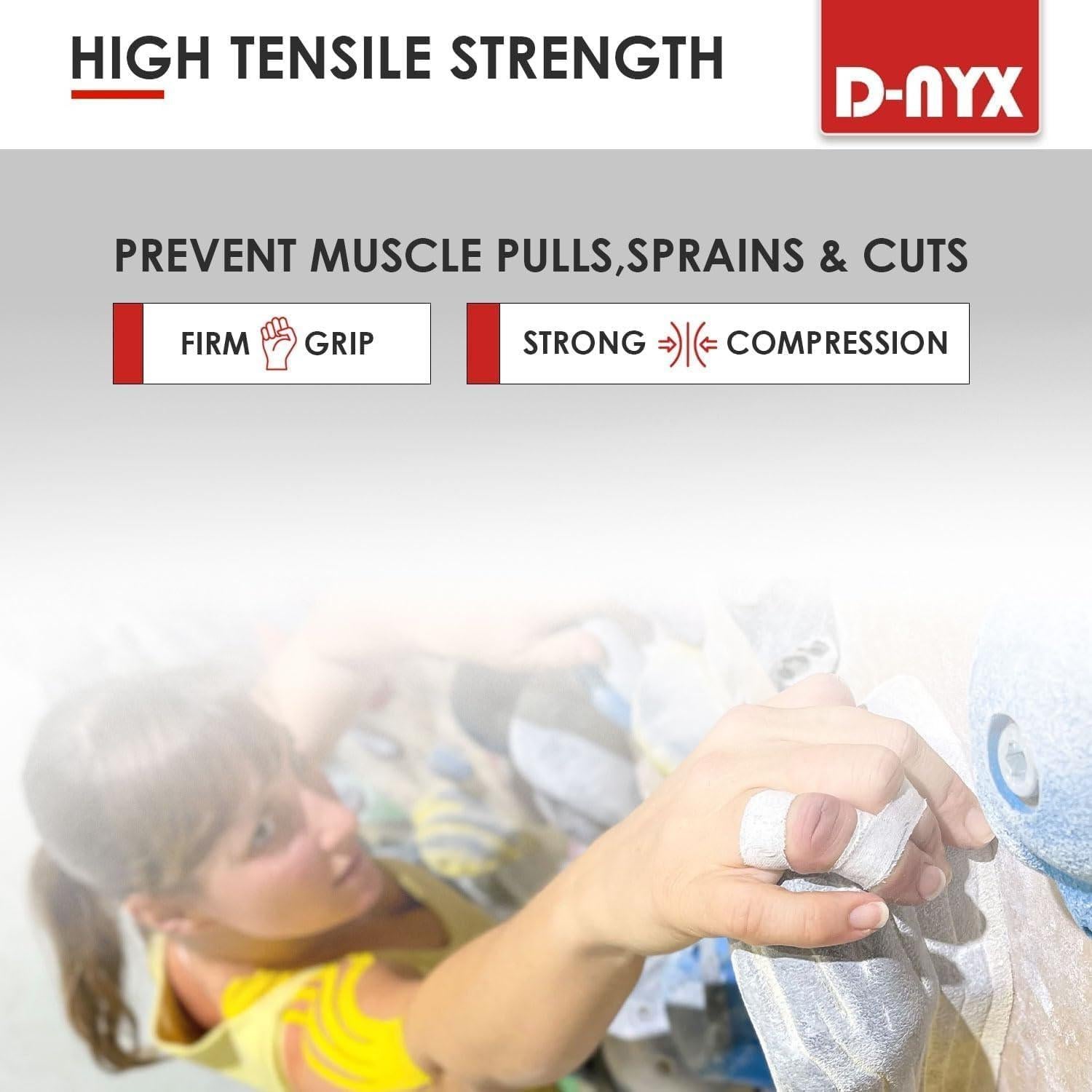 Cinta deportiva para dedos D-NYX 0.76 cm blanca - Protección BJJ