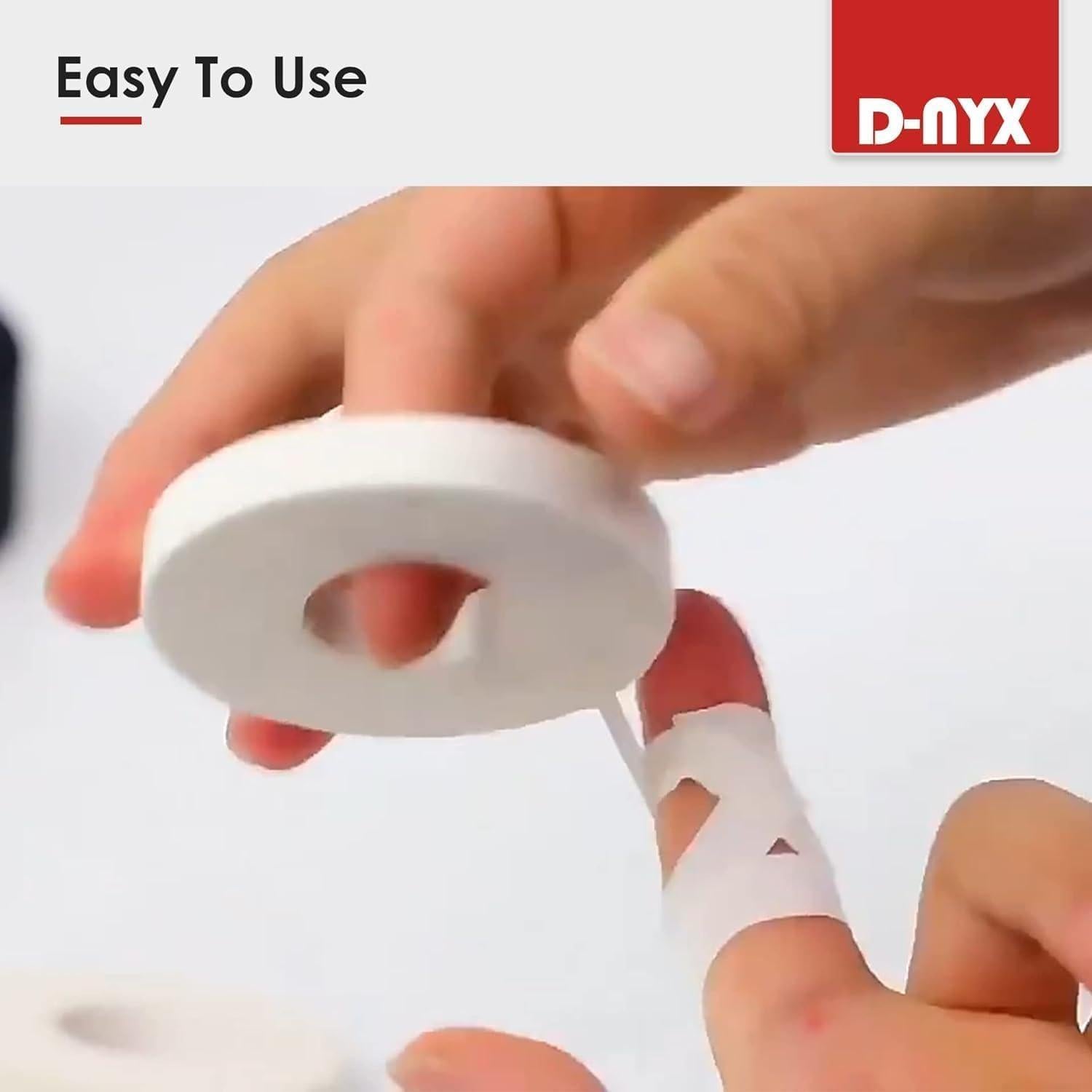 Cinta deportiva para dedos D-NYX 0.76 cm blanca - Protección BJJ