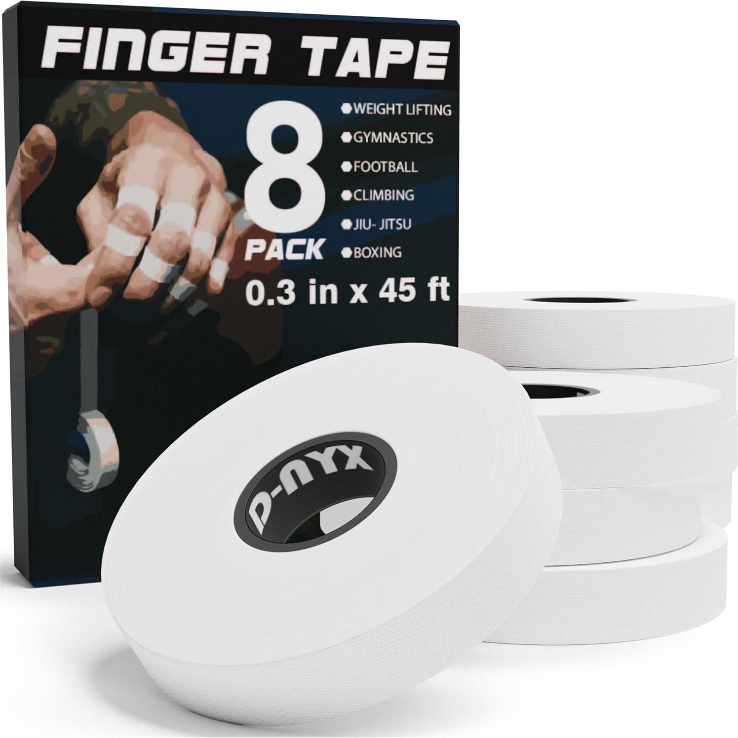 Cinta deportiva para dedos D-NYX 0.76 cm blanca - Protección BJJ