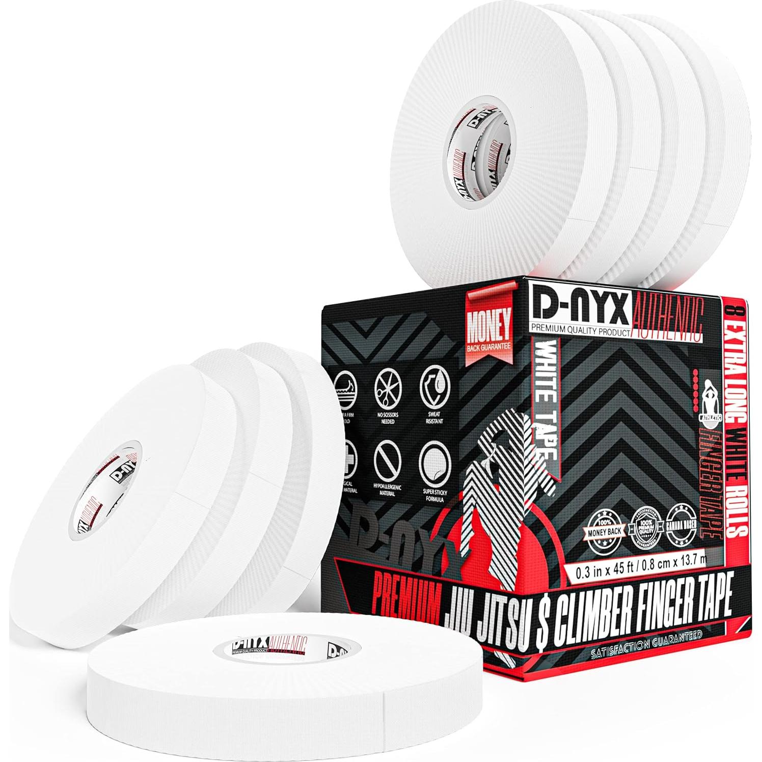 Cinta deportiva para dedos D-NYX 0.76 cm blanca - Protección BJJ