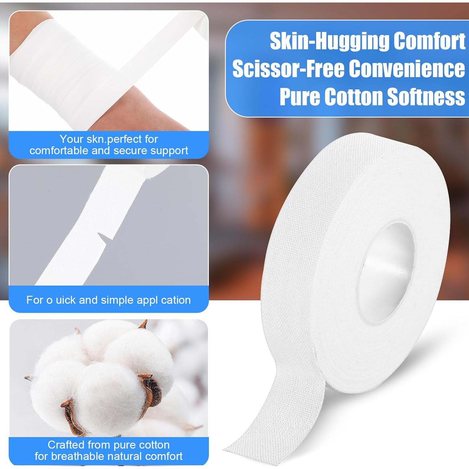 Cinta Atlética para Dedos YBEATY 4 Pcs Blanca 1000x1.5cm