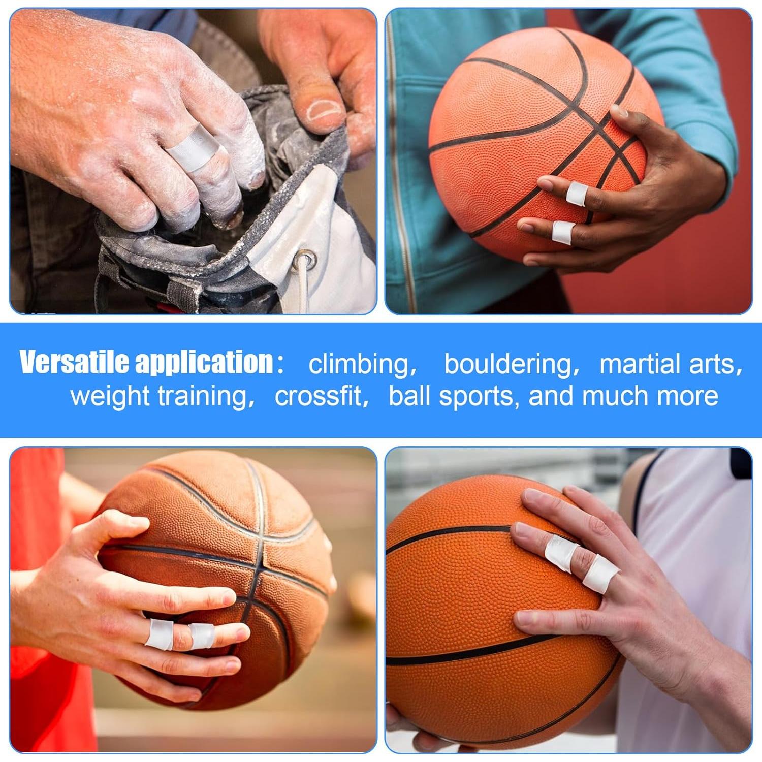 Cinta Atlética para Dedos YBEATY 4 Pcs Blanca 1000x1.5cm