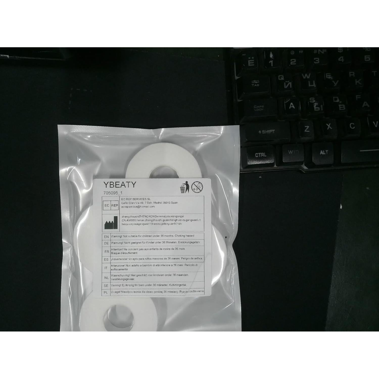 Cinta Atlética para Dedos YBEATY 4 Pcs Blanca 1000x1.5cm