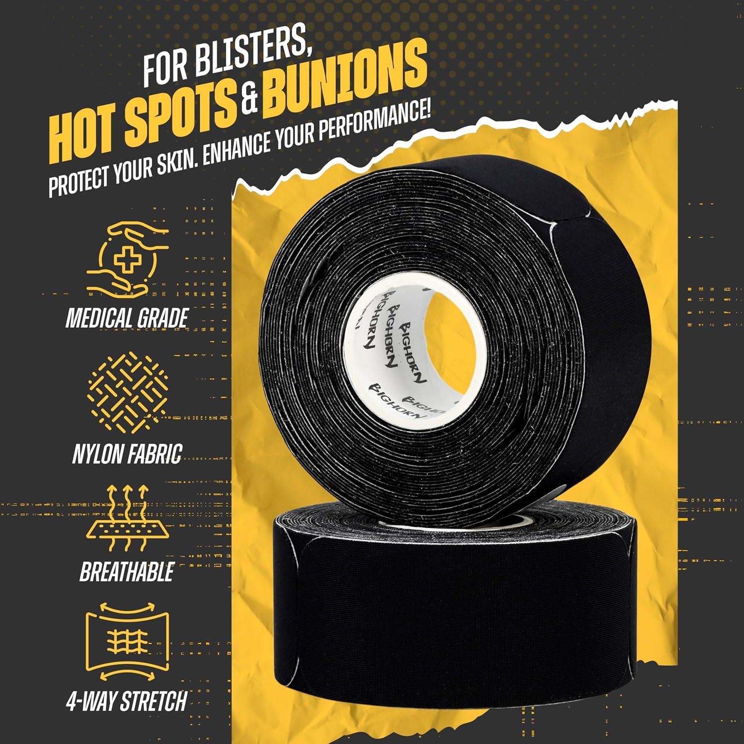 Cinta de Prevención de Ampollas Bighorn Athletics Negra - 67 Tiras