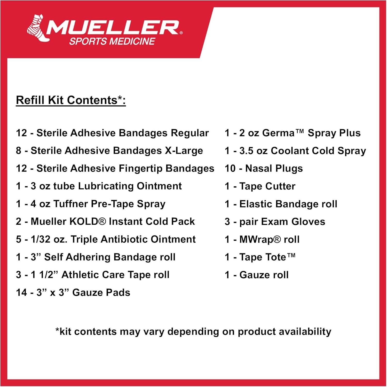 Kit de Relleno Médico Mueller 74 Piezas para Entrenadores