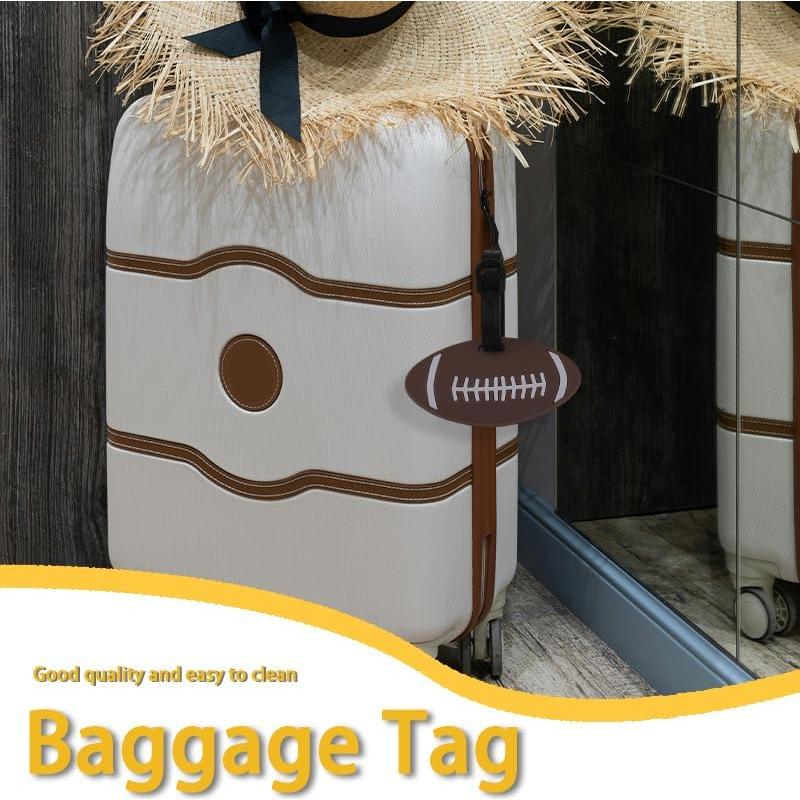 Etiqueta de Equipaje de Fútbol MXXGMYJ Redonda 14.99x8.99cm